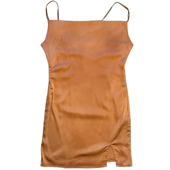 SHEIN SXY Split Detail Satin Cami Bodycon Mini Slip Dress - Picture 5 of 13